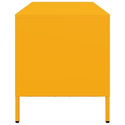 Meuble TV jaune moutarde 101,5x39x43,5 cm acier laminé à froid 620532620532