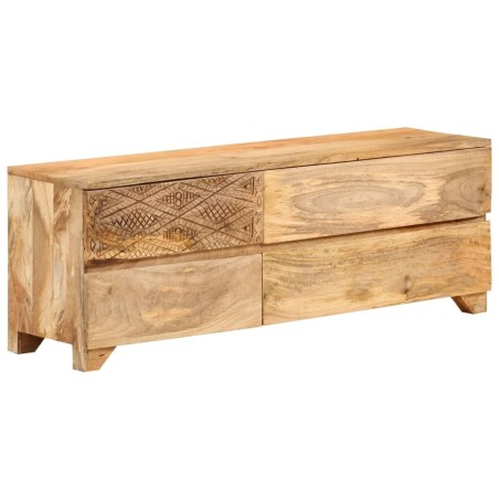 Meuble TV Bois de manguier solide 110x30x40 cm 620534620534