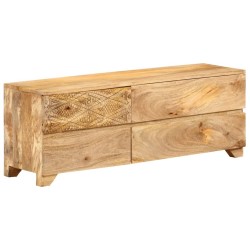 Meuble TV Bois de manguier solide 110x30x40 cm 620534620534
