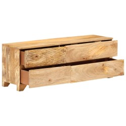 Meuble TV Bois de manguier solide 110x30x40 cm 620534620534