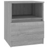 Table de chevet sonoma gris 40x40x50 cm bois d'ingénierie 620538620538