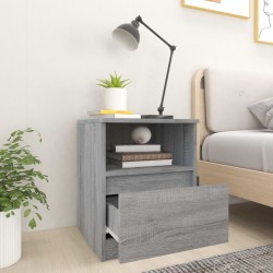 Table de chevet sonoma gris 40x40x50 cm bois d'ingénierie 620538620538