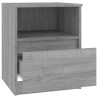 Table de chevet sonoma gris 40x40x50 cm bois d'ingénierie 620538620538