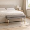 Banc à double couche Taupe 110 x 40 x 47 cm Tissu 620548620548