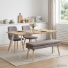 Banc à double couche Taupe 110 x 40 x 47 cm Tissu 620548620548