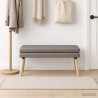 Banc à double couche Taupe 110 x 40 x 47 cm Tissu 620548620548