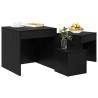 Table basse 3 pcs Chêne noir Bois d'ingénierie 620549620549