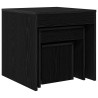 Table basse 3 pcs Chêne noir Bois d'ingénierie 620549620549