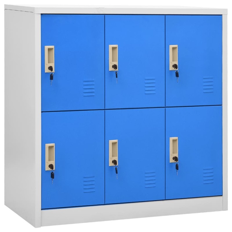 Armoire à casiers Gris clair et bleu 90x45x92,5 cm Acier 620552620552