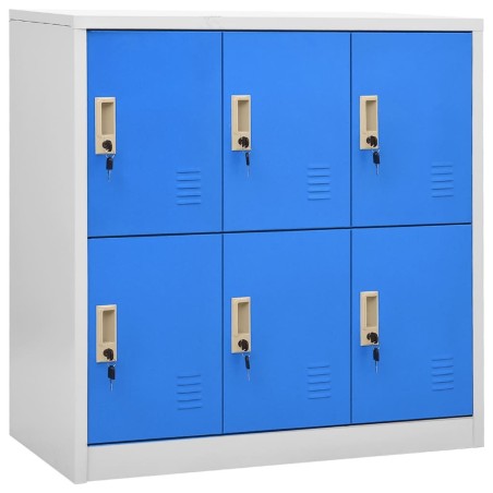 Armoire à casiers Gris clair et bleu 90x45x92,5 cm Acier 620552620552