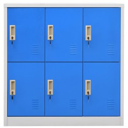 Armoire à casiers Gris clair et bleu 90x45x92,5 cm Acier 620552620552
