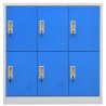 Armoire à casiers Gris clair et bleu 90x45x92,5 cm Acier 620552620552