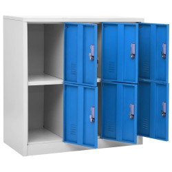 Armoire à casiers Gris clair et bleu 90x45x92,5 cm Acier 620552620552
