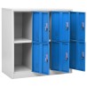 Armoire à casiers Gris clair et bleu 90x45x92,5 cm Acier 620552620552