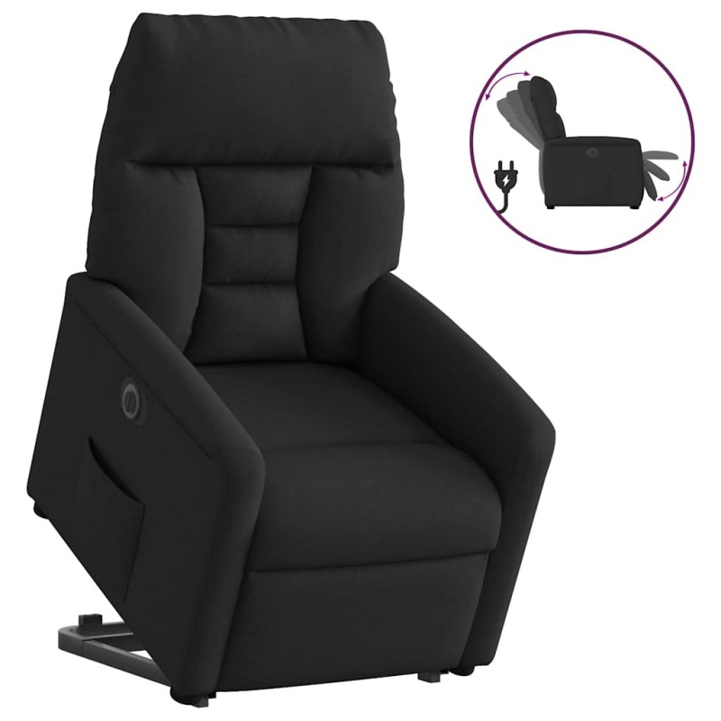 Fauteuil inclinable électrique noir tissu 620555620555