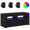 Meuble TV Chêne noir 90 x 35 x 40 cm Bois d'ingénierie 620556620556