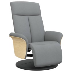 Fauteuil inclinable avec repose-pieds gris clair tissu 620557620557