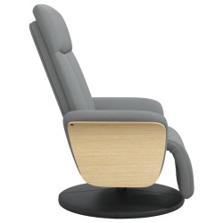 Fauteuil inclinable avec repose-pieds gris clair tissu 620557620557