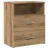 Table de chevet chêne artisanal 50x32x60 cm bois d'ingénierie 620559620559
