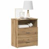 Table de chevet chêne artisanal 50x32x60 cm bois d'ingénierie 620559620559