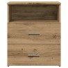 Table de chevet chêne artisanal 50x32x60 cm bois d'ingénierie 620559620559
