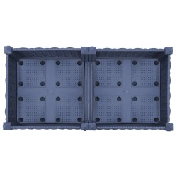 Jardinière avec Roues Gris Bleu 80 x 40 x 33 cm PP 620564620564