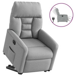 Fauteuil inclinable électrique gris clair tissu 620565620565