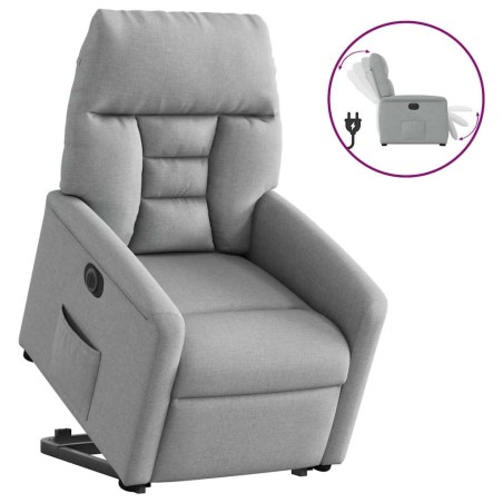 Fauteuil inclinable électrique gris clair tissu 620565620565