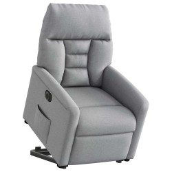 Fauteuil inclinable électrique gris clair tissu 620565620565
