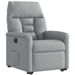 Fauteuil inclinable électrique gris clair tissu 620565620565