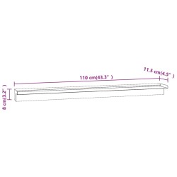 Lame d'eau rectangulaire pour piscine acier inoxydable 110 cm 620566620566