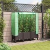 Jardinière de jardin avec couverture de serre et roues 3 pc PP 620568620568
