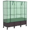 Jardinière de jardin avec couverture de serre et roues 3 pc PP 620568620568