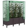 Jardinière de jardin avec couverture de serre et roues 3 pc PP 620568620568
