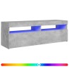 Meuble TV avec lumières LED gris béton 120x35x40 cm 620572620572