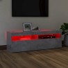 Meuble TV avec lumières LED gris béton 120x35x40 cm 620572620572