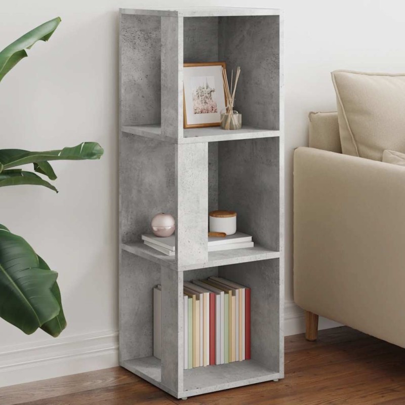 Armoire d'angle Gris béton 33x33x100 cm Bois d'ingénierie 620573620573