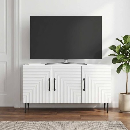 Meuble TV Blanc brillant 99 x 34,5 x 50 cm Bois d'ingénierie 620575620575