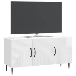 Meuble TV Blanc brillant 99 x 34,5 x 50 cm Bois d'ingénierie 620575620575