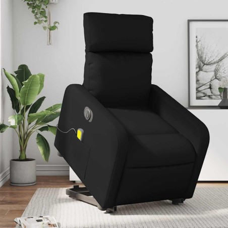 Fauteuil inclinable de massage électrique noir similicuir 620579620579