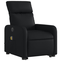 Fauteuil inclinable de massage électrique noir similicuir 620579620579