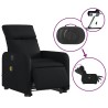 Fauteuil inclinable de massage électrique noir similicuir 620579620579