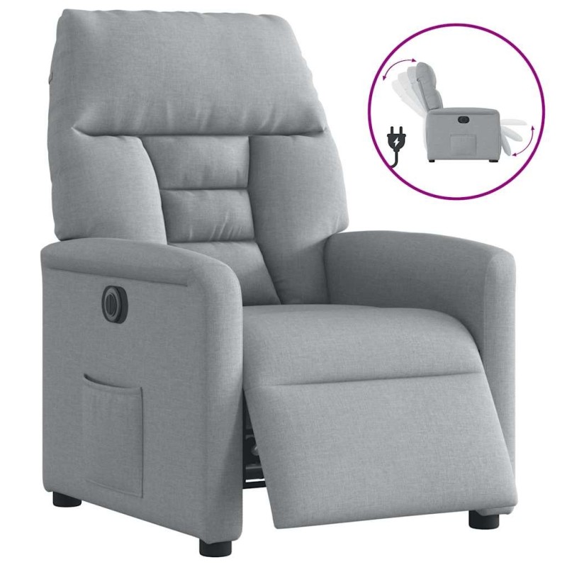 Fauteuil inclinable électrique Gris clair Tissu 620580620580