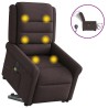 Fauteuil inclinable de massage électrique Marron foncé Tissu 620581620581