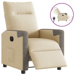 Fauteuil inclinable électrique Crème Tissu 620582620582