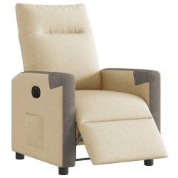Fauteuil inclinable électrique Crème Tissu 620582620582