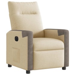 Fauteuil inclinable électrique Crème Tissu 620582620582