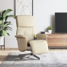 Fauteuil inclinable de massage avec repose-pieds crème tissu 620583620583