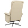Fauteuil inclinable de massage avec repose-pieds crème tissu 620583620583