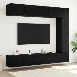 Ensemble meuble TV 5 pcs Chêne noir Bois d'ingénierie 620584620584